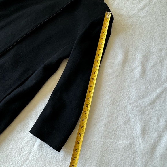 Fleurette Loro Piana Black City Classic Wool Coat / Trench Size 10P - Picture 12 of 14